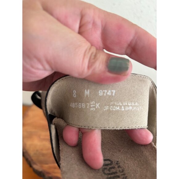 Munro Womens Aries Slip-On Sandals Black Strappy Comfort Design Size 8M Fabric U - Picture 10 of 11